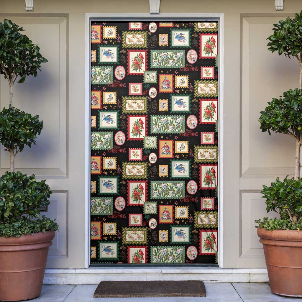 Aussie Birds Christmas La La Land Door Cover Black Vintage Stamp Edition - Aussie Hoodie
