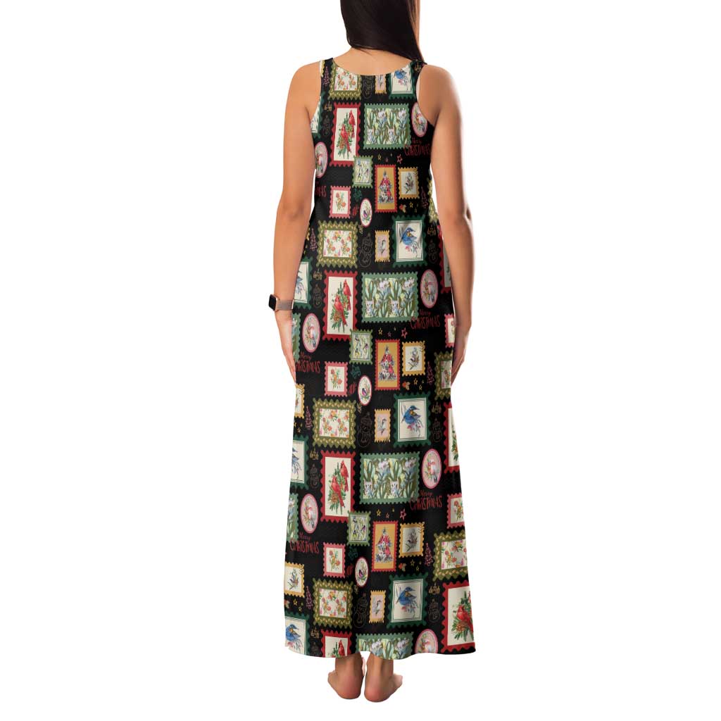 Aussie Birds Christmas La La Land Family Matching Tank Maxi Dress and Hawaiian Shirt Black Vintage Stamp Edition - Aussie Hoodie