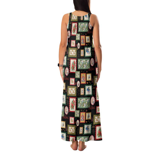 Aussie Birds Christmas La La Land Family Matching Tank Maxi Dress and Hawaiian Shirt Black Vintage Stamp Edition - Aussie Hoodie