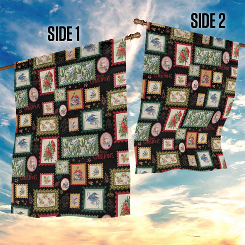 Aussie Birds Christmas La La Land Garden Flag Black Vintage Stamp Edition - Aussie Hoodie