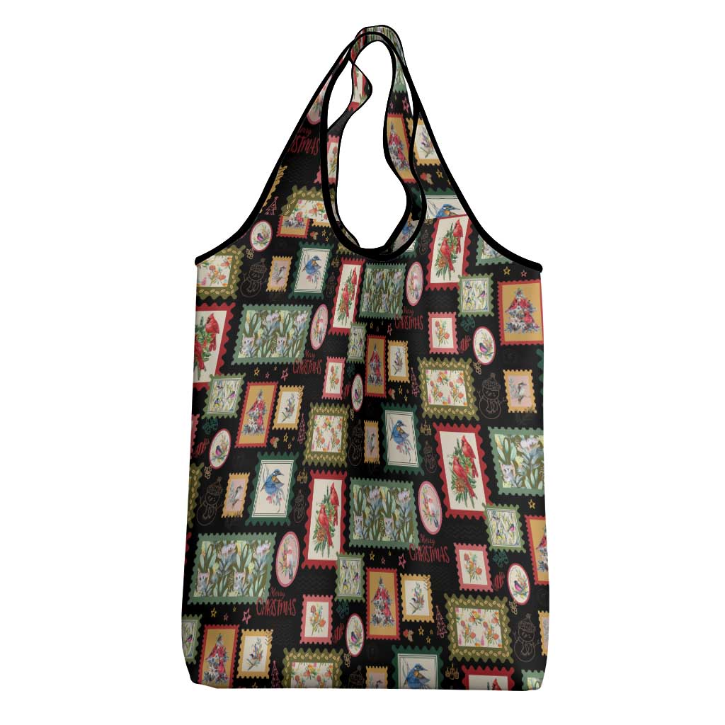 Aussie Birds Christmas La La Land Grocery Bag Black Vintage Stamp Edition - Aussie Hoodie