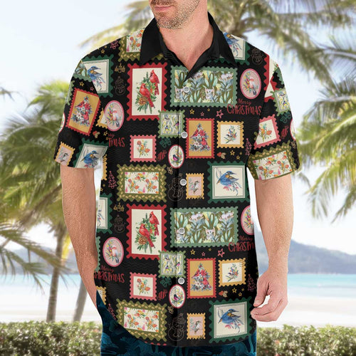 Aussie Birds Christmas La La Land Hawaiian Shirt Black Vintage Stamp Edition - Aussie Hoodie