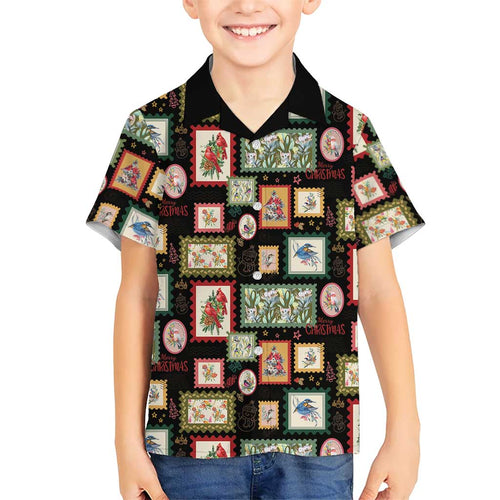 Aussie Birds Christmas La La Land Hawaiian Shirt Black Vintage Stamp Edition - Aussie Hoodie