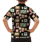 Aussie Birds Christmas La La Land Hawaiian Shirt Black Vintage Stamp Edition - Aussie Hoodie