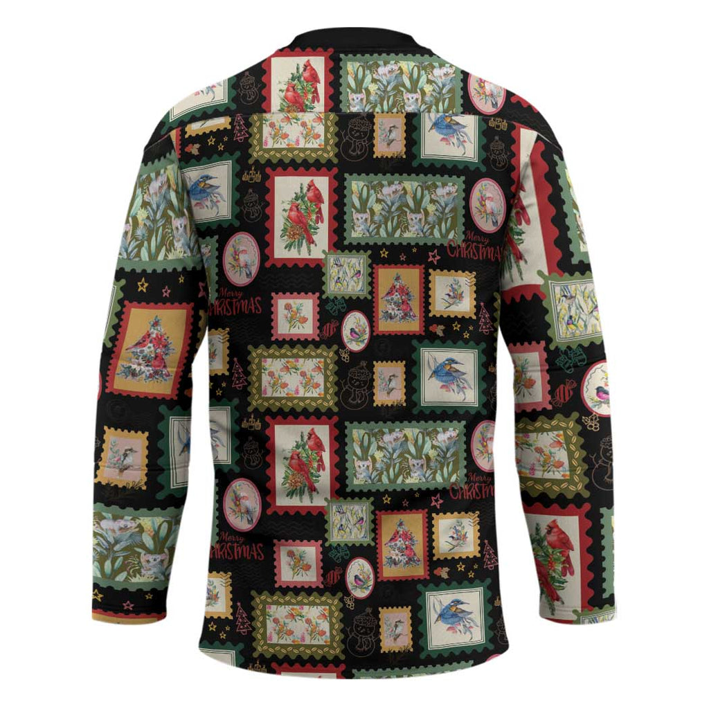 Aussie Birds Christmas La La Land Hockey Jersey Black Vintage Stamp Edition - Aussie Hoodie
