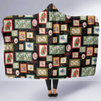 Aussie Birds Christmas La La Land Hooded Blanket Black Vintage Stamp Edition - Aussie Hoodie