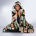 Aussie Birds Christmas La La Land Hooded Blanket Black Vintage Stamp Edition - Aussie Hoodie