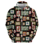 Aussie Birds Christmas La La Land Hoodie Black Vintage Stamp Edition - Aussie Hoodie