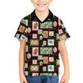 Aussie Birds Christmas La La Land Kid Hawaiian Shirt Black Vintage Stamp Edition - Aussie Hoodie