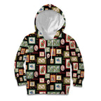Aussie Birds Christmas La La Land Kid Hoodie Black Vintage Stamp Edition - Aussie Hoodie
