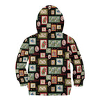 Aussie Birds Christmas La La Land Kid Hoodie Black Vintage Stamp Edition - Aussie Hoodie