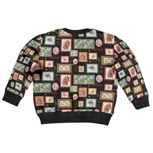 Aussie Birds Christmas La La Land Kid Ugly Christmas Sweater Black Vintage Stamp Edition - Aussie Hoodie