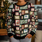 Aussie Birds Christmas La La Land Kid Ugly Christmas Sweater Black Vintage Stamp Edition - Aussie Hoodie