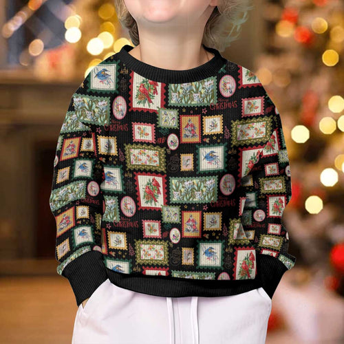 Aussie Birds Christmas La La Land Kid Ugly Christmas Sweater Black Vintage Stamp Edition - Aussie Hoodie