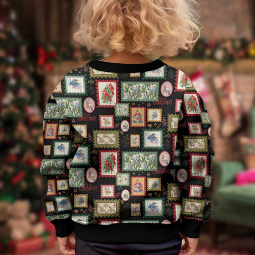 Aussie Birds Christmas La La Land Kid Ugly Christmas Sweater Black Vintage Stamp Edition - Aussie Hoodie