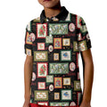 Aussie Birds Christmas La La Land Kid Polo Shirt Black Vintage Stamp Edition - Aussie Hoodie