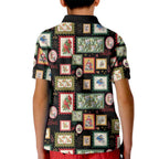 Aussie Birds Christmas La La Land Kid Polo Shirt Black Vintage Stamp Edition - Aussie Hoodie