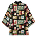 Aussie Birds Christmas La La Land Kimono Black Vintage Stamp Edition - Aussie Hoodie