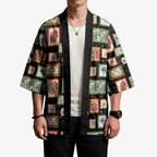 Aussie Birds Christmas La La Land Kimono Black Vintage Stamp Edition - Aussie Hoodie