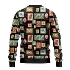 Aussie Birds Christmas La La Land Ugly Christmas Sweater Black Vintage Stamp Edition - Aussie Hoodie
