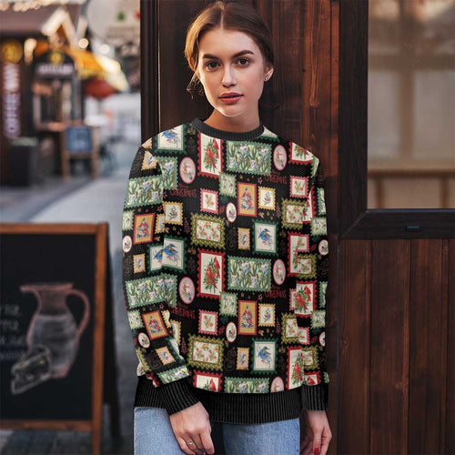 Aussie Birds Christmas La La Land Ugly Christmas Sweater Black Vintage Stamp Edition - Aussie Hoodie