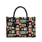 Aussie Birds Christmas La La Land Leather Bag Black Vintage Stamp Edition - Aussie Hoodie