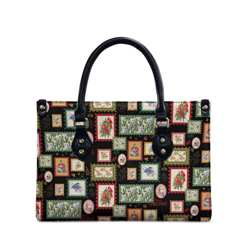 Aussie Birds Christmas La La Land Leather Bag Black Vintage Stamp Edition - Aussie Hoodie