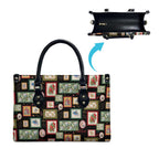 Aussie Birds Christmas La La Land Leather Bag Black Vintage Stamp Edition - Aussie Hoodie