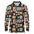 Aussie Birds Christmas La La Land Long Sleeve Polo Shirt Black Vintage Stamp Edition - Aussie Hoodie