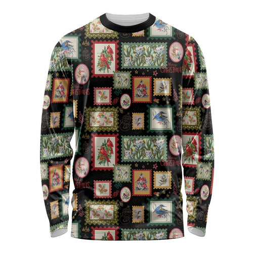Aussie Birds Christmas La La Land Long Sleeve Shirt Black Vintage Stamp Edition - Aussie Hoodie