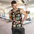 Aussie Birds Christmas La La Land Men Tank Top Black Vintage Stamp Edition - Aussie Hoodie