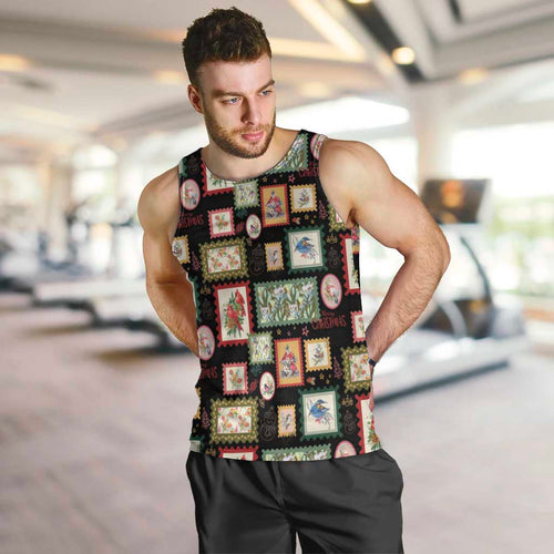 Aussie Birds Christmas La La Land Men Tank Top Black Vintage Stamp Edition - Aussie Hoodie