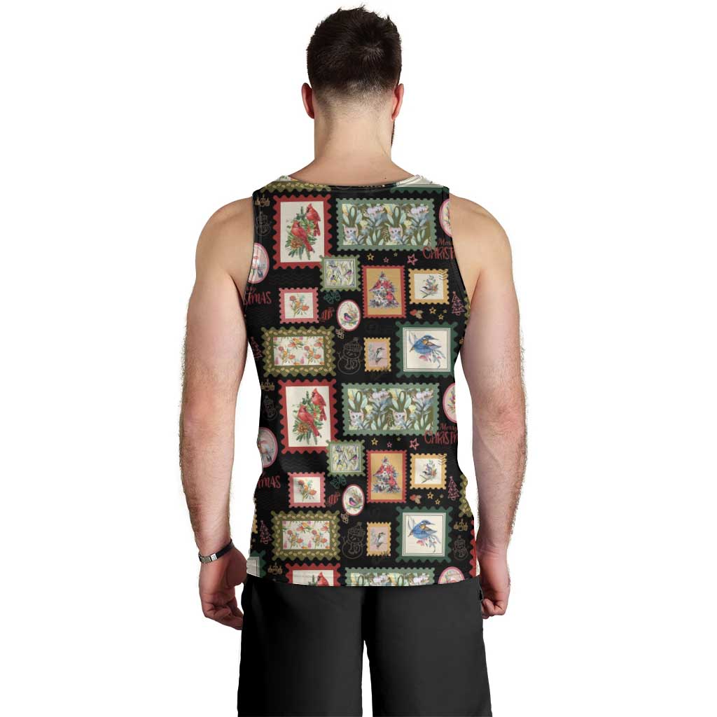 Aussie Birds Christmas La La Land Men Tank Top Black Vintage Stamp Edition - Aussie Hoodie