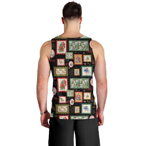 Aussie Birds Christmas La La Land Men Tank Top Black Vintage Stamp Edition - Aussie Hoodie
