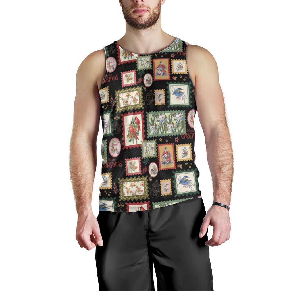 Aussie Birds Christmas La La Land Men Tank Top Black Vintage Stamp Edition - Aussie Hoodie