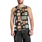 Aussie Birds Christmas La La Land Men Tank Top Black Vintage Stamp Edition - Aussie Hoodie