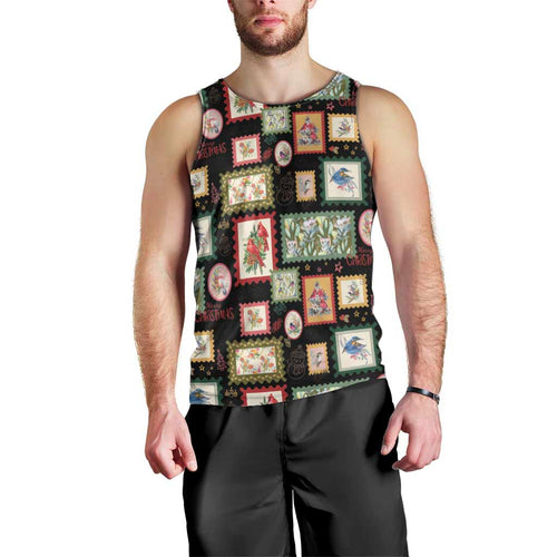 Aussie Birds Christmas La La Land Men Tank Top Black Vintage Stamp Edition - Aussie Hoodie