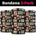 Aussie Birds Christmas La La Land Neck Gaiter Black Vintage Stamp Edition - Aussie Hoodie