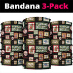 Aussie Birds Christmas La La Land Neck Gaiter Black Vintage Stamp Edition - Aussie Hoodie