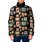Aussie Birds Christmas La La Land Padded Jacket Black Vintage Stamp Edition - Aussie Hoodie