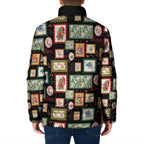 Aussie Birds Christmas La La Land Padded Jacket Black Vintage Stamp Edition - Aussie Hoodie