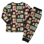 Aussie Birds Christmas La La Land Christmas Pajama Set Black Vintage Stamp Edition - Aussie Hoodie