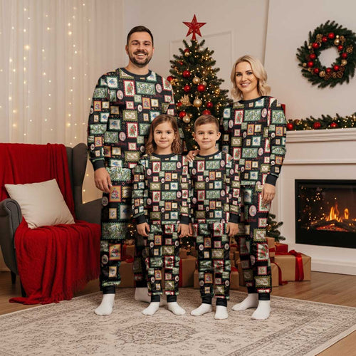 Aussie Birds Christmas La La Land Christmas Pajama Set Black Vintage Stamp Edition - Aussie Hoodie