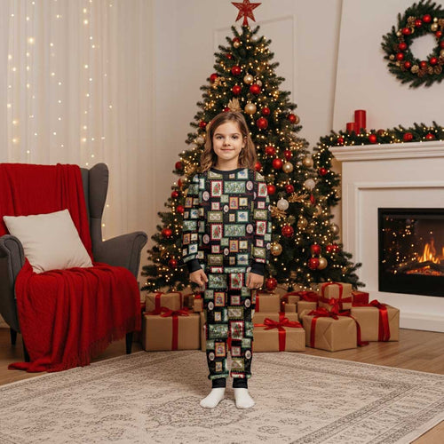 Aussie Birds Christmas La La Land Christmas Pajama Set Black Vintage Stamp Edition - Aussie Hoodie