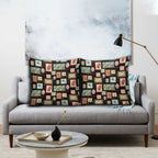 Aussie Birds Christmas La La Land Pillow Cover Black Vintage Stamp Edition - Aussie Hoodie