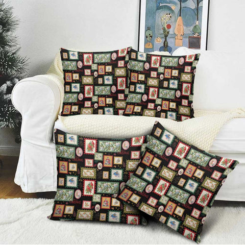 Aussie Birds Christmas La La Land Pillow Cover Black Vintage Stamp Edition - Aussie Hoodie