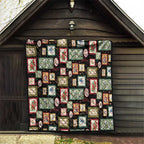 Aussie Birds Christmas La La Land Quilt Black Vintage Stamp Edition - Aussie Hoodie