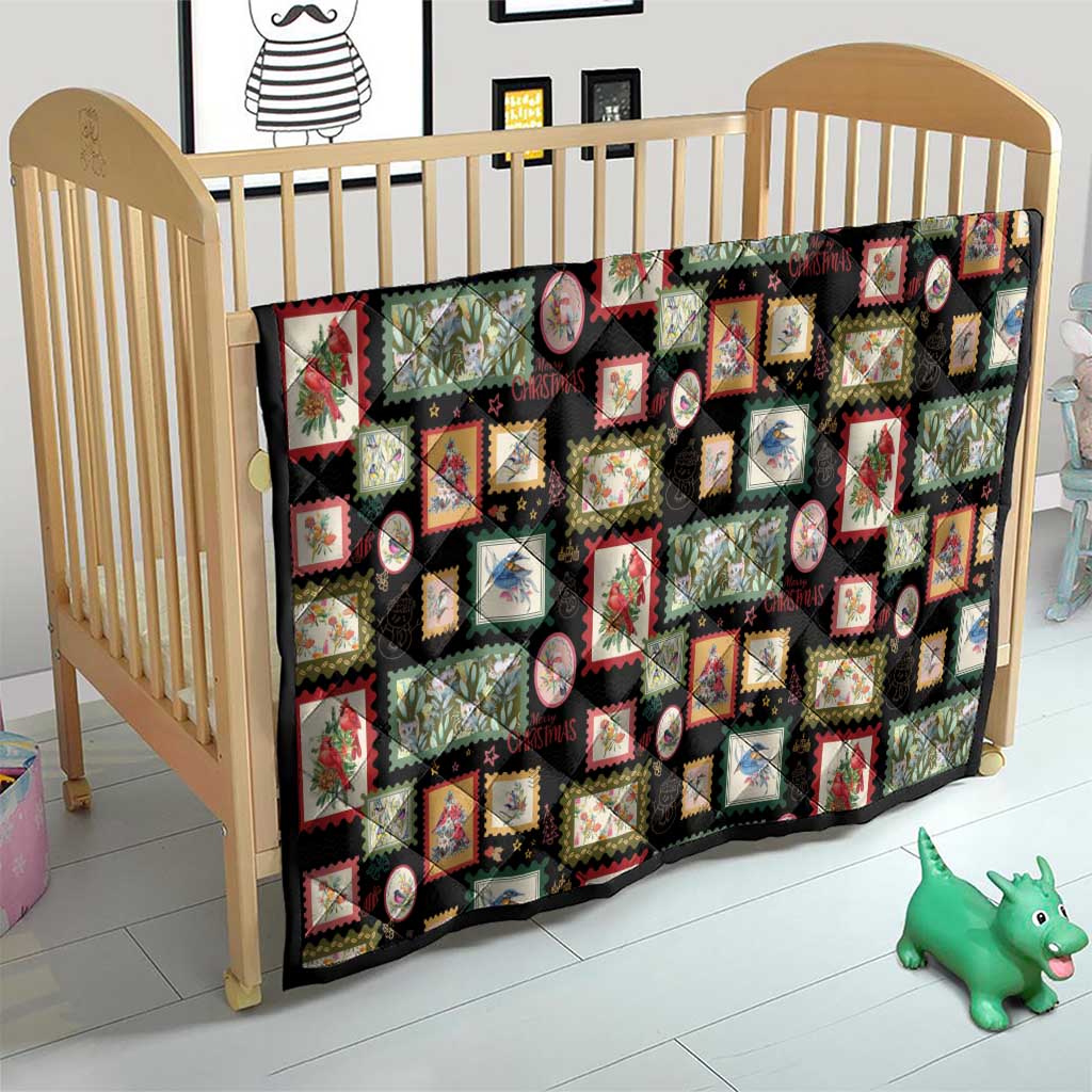 Aussie Birds Christmas La La Land Quilt Black Vintage Stamp Edition - Aussie Hoodie
