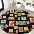 Aussie Birds Christmas La La Land Round Carpet Black Vintage Stamp Edition - Aussie Hoodie