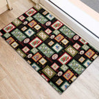 Aussie Birds Christmas La La Land Rubber Doormat Black Vintage Stamp Edition - Aussie Hoodie